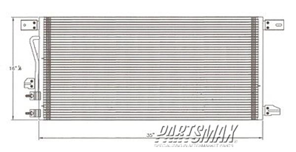 3030 | 2008-2010 FORD F-350 SUPER DUTY Air conditioning condenser 6.4L; Diesel Engine | FO3030227|7C3Z19712A