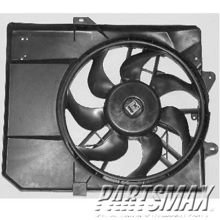 3115 | 1998-2003 FORD ESCORT Radiator cooling fan assy electric fan assembly; w/air cond | FO3115113|F8CZ8C607BA