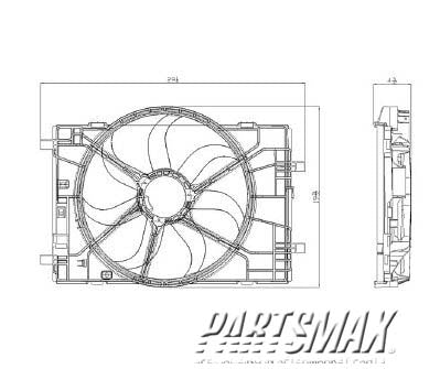 3115 | 2006-2009 FORD FUSION Radiator cooling fan assy  | FO3115168|7E5Z8C607A