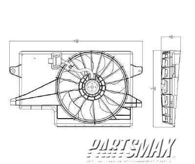 3115 | 2008-2011 FORD FOCUS Radiator cooling fan assy Fan Module | FO3115171|8S4Z8C607A