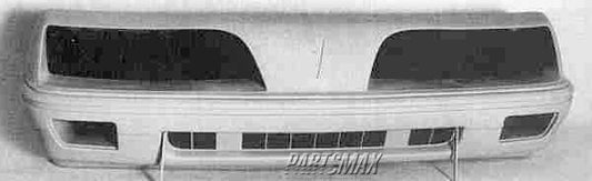 1000 | 1988-1988 PONTIAC SUNBIRD Front bumper cover w/o hidden headlamps; prime | GM1000303|10054945