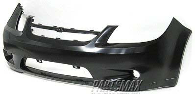 1000 | 2005-2010 CHEVROLET COBALT Front bumper cover SS; 2.0L; w/supercharger; prime | GM1000736|19120184