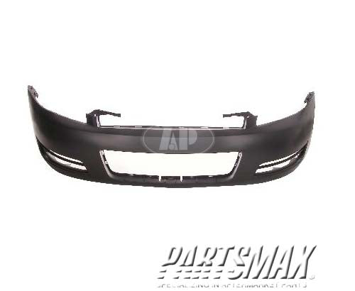 1000 | 2006-2013 CHEVROLET IMPALA Front bumper cover LS; w/o fog lamps; prime | GM1000763|89025047