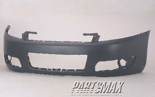 1000 | 2006-2013 CHEVROLET IMPALA Front bumper cover LT; w/fog lamps; prime | GM1000764|89025048