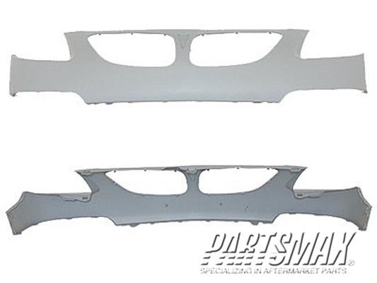 250 | 2005-2008 PONTIAC VIBE Front bumper cover Upper; w/o Appearance Pkg | GM1000824|88973724