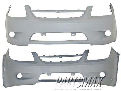 1000 | 2006-2010 CHEVROLET COBALT Front bumper cover LTZ; prime | GM1000827|12336074