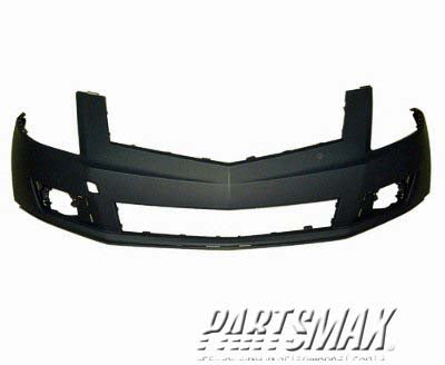 250 | 2010-2012 CADILLAC SRX Front bumper cover w/o Headlamp Washer; w/o Front Object Sensors; prime | GM1000917|20847177