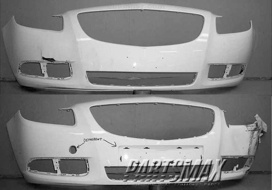 1000 | 2012-2013 BUICK REGAL Front bumper cover eASSIST; w/o Front Panel; prime | GM1000923|13243355