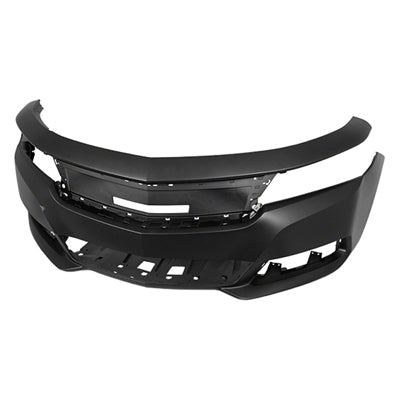 1000 | 2014-2019 CHEVROLET IMPALA Front bumper cover LS|LT|LTZ; 2.5L; w/o Adaptive Cruise Ctrl; w/Active Grille Shutter; prime | GM1000946|22990032