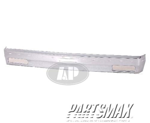 1002 | 1983-1990 CHEVROLET S10 BLAZER Front bumper face bar w/impact strip; bright | GM1002140|14033618