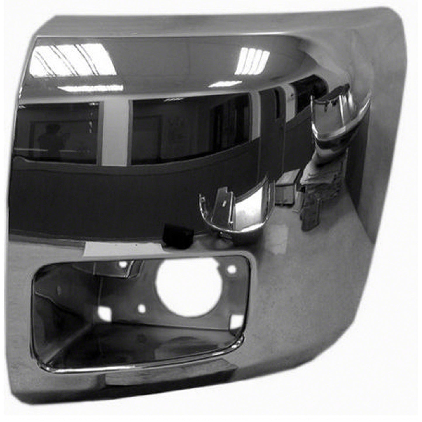 280 | 2007-2013 CHEVROLET SILVERADO 1500 LT Front bumper extension outer w/Fog Lamps; Chrome | GM1004156|20985757