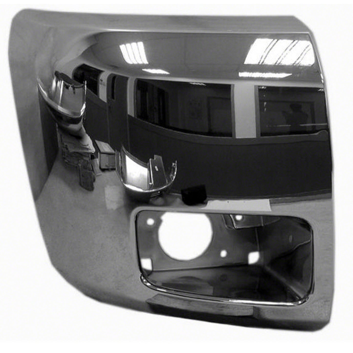 1005 | 2007-2013 CHEVROLET SILVERADO 1500 RT Front bumper extension outer w/Fog Lamps; Chrome | GM1005156|20985758