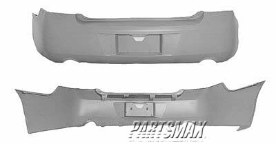 1100 | 2006-2009 CHEVROLET IMPALA Rear bumper cover SS; prime | GM1100736|19120961