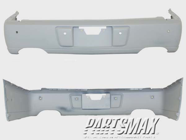 2430 | 2006-2011 CADILLAC DTS Rear bumper cover w/Object Sensors; prime | GM1100776|15213398