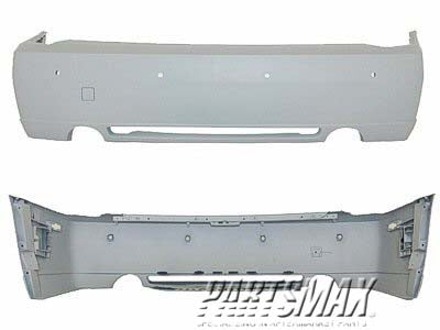 1100 | 2006-2007 CADILLAC CTS Rear bumper cover Exc V; 3.6L; w/Custom Bumper (RPO-VGE) | GM1100790|15280941