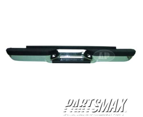 1103 | 1988-2000 CHEVROLET K2500 Rear bumper assembly includes pads/brackets/hardware/lic. lamp; Stepside; bright; w/o impct strp | GM1101111|GM1101111