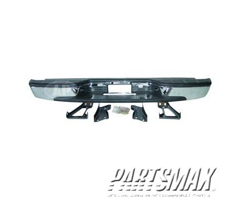 1103 | 2001-2002 GMC SIERRA 3500 Rear bumper assembly Fleetside; Dealer Installed Assy; bright; except SS | GM1103122|12496085