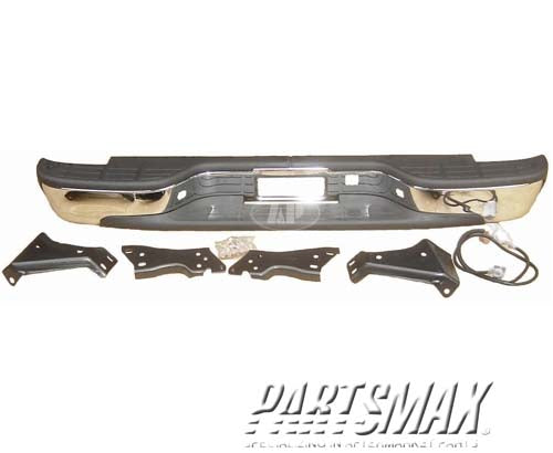 1103 | 1999-2006 CHEVROLET SILVERADO 1500 Rear bumper assembly Stepside; Dealer Installed Assy; bright; except SS | GM1103123|12496087