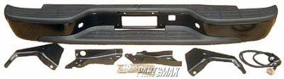 1103 | 1999-2005 GMC SIERRA 1500 Rear bumper assembly Stepside; step bumper assy; bright; except SS; see notes | GM1103125|19121286-PFM