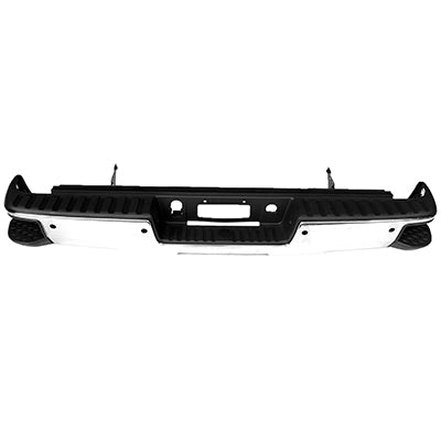 1103 | 2014-2015 CHEVROLET SILVERADO 1500 Rear bumper assembly w/Parking Aid Sensors; w/o Sensors; w/o Sensor Harness; Assy; Chrome | GM1103175|23455119-PFM