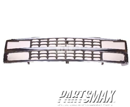 1200 | 1988-1993 CHEVROLET K1500 Grille assy C/K; w/quad headlamps; bright | GM1200142|15615110