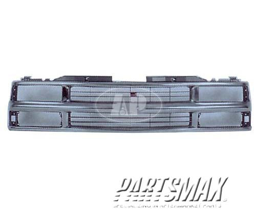 1200 | 1995-2000 CHEVROLET TAHOE Grille assy w/composite lamps; bright; Z71 | GM1200238|15981106