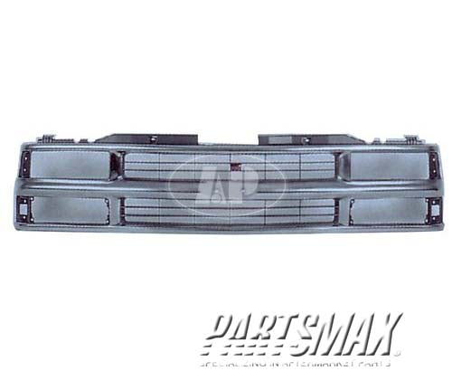 1200 | 1994-1998 CHEVROLET K2500 Grille assy bright; w/composite lamps | GM1200238|15981106