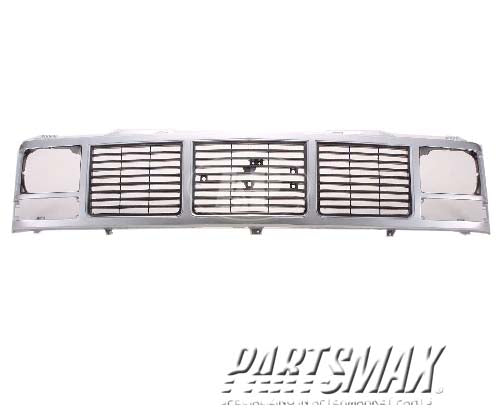 1200 | 1992-1993 GMC C1500 SUBURBAN Grille assy w/sealed beam lamps; argent & gray | GM1200325|15590613