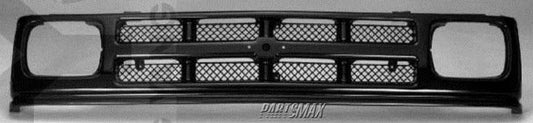 1200 | 1993-1993 CHEVROLET S10 Grille assy gloss black; w/mesh backing | GM1200387|15964909