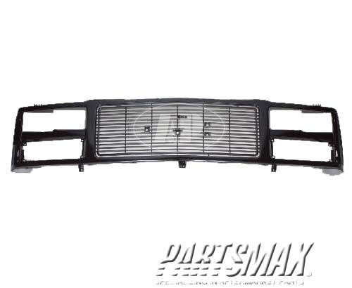 1200 | 1990-1993 GMC K1500 Grille assy C/K; w/quad sealed beam lamps; black - paint to match | GM1200391|88960432