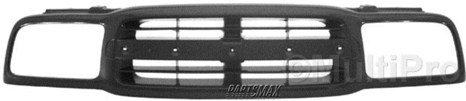 1200 | 1999-2004 CHEVROLET TRACKER Grille assy BASE; Matte Black | GM1200434|91174867