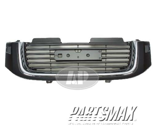 1200 | 2002-2005 GMC ENVOY Grille assy Envoy; SLT; w/washer nozzle holes; bright; w/RPO 41U | GM1200504|10358148