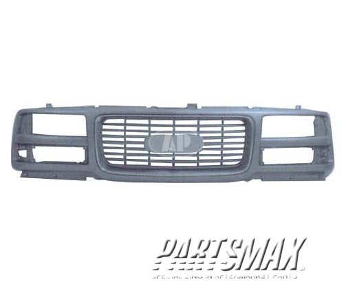 1200 | 1996-2002 GMC SAVANA 1500 Grille assy new design; w/composite headlamps; base model/SL/SLE; bright | GM1200528|15037244