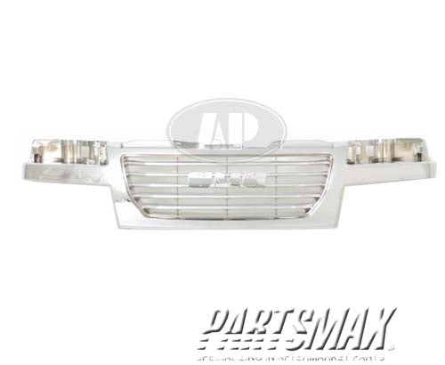 1200 | 2004-2012 GMC CANYON Grille assy brigt & prime; w/o emblems | GM1200530|12335793