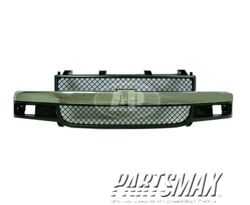 1200 | 2003-2021 CHEVROLET EXPRESS 3500 Grille assy Chrome | GM1200535|84689070