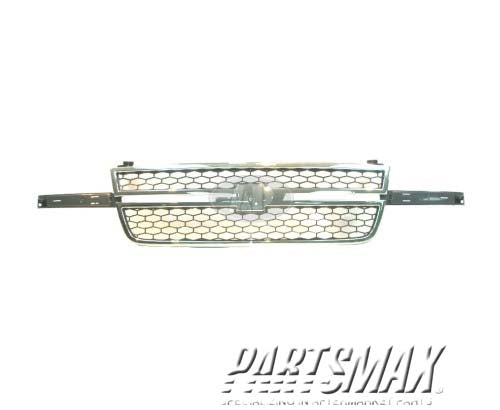 1200 | 2003-2006 CHEVROLET SILVERADO 1500 Grille assy SS model; bright | GM1200546|12335956