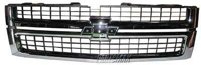 1200 | 2007-2010 CHEVROLET SILVERADO 3500 HD Grille assy  | GM1200608|25825521