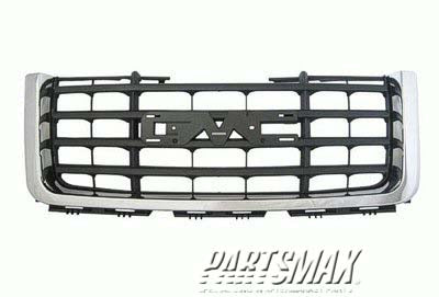 1200 | 2007-2010 GMC SIERRA 3500 HD Grille assy 2500/3500; Chrome | GM1200613|25825523