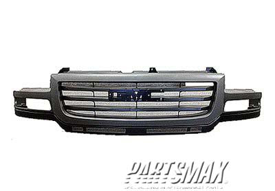 1200 | 2003-2006 GMC SIERRA 2500 HD Grille assy 2500HD|3500; PTM | GM1200627|19130794