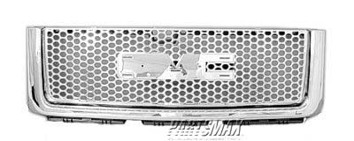 1200 | 2007-2013 GMC SIERRA 1500 Grille assy DENALI;  Chrome/Black | GM1200631|22761794