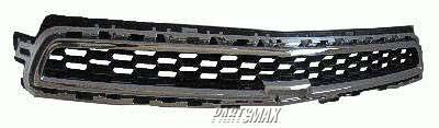 1200 | 2013-2013 CHEVROLET MALIBU Grille assy HYBRID|LS|LT; Upper; Chrome/Black | GM1200646|20768835