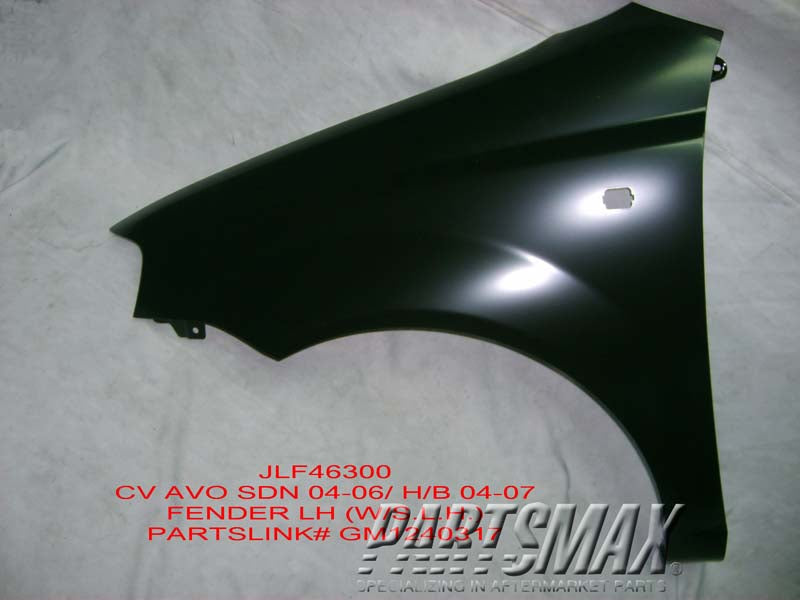 1240 | 2004-2008 CHEVROLET AVEO LT Front fender assy H/B | GM1240348|96476679