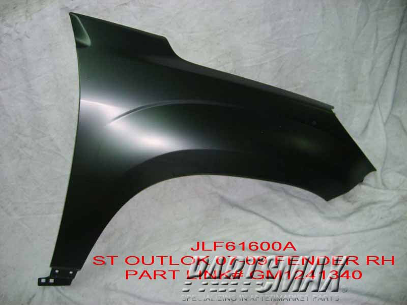 1241 | 2007-2010 SATURN OUTLOOK RT Front fender assy all | GM1241340|20782223