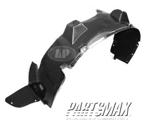1250 | 2005-2009 CHEVROLET EQUINOX LT Front fender splash shield plastic liner | GM1250112|25950043