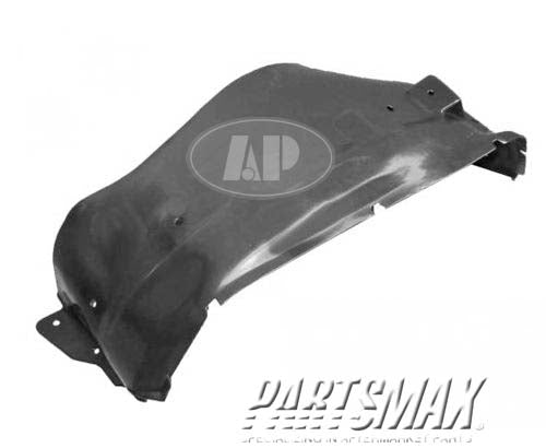 1250 | 2004-2007 GMC CANYON LT Front fender splash shield 2WD; 1st design; plastic liner | GM1250117|20940397