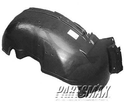 1250 | 2003-2006 GMC YUKON XL 1500 LT Front fender splash shield denali; plastic liner | GM1250125|15195914