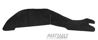 1250 | 1995-2005 GMC JIMMY LT Front fender splash shield 2WD; 4WD w/o ZR2 Package | GM1250130|15679117