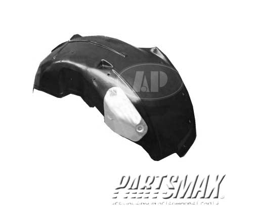 160 | 2002-2006 CHEVROLET AVALANCHE 2500 RT Front fender splash shield plastic liner; 2500 series | GM1251115|15082296