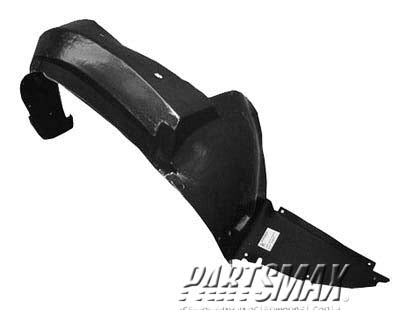 1251 | 2005-2010 CHEVROLET COBALT RT Front fender splash shield Base|LS|LT; plastic liner | GM1251120|15289946