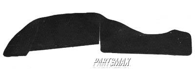 1251 | 1995-2005 GMC JIMMY RT Front fender splash shield 2WD; 4WD w/o ZR2 Package | GM1251130|15679118